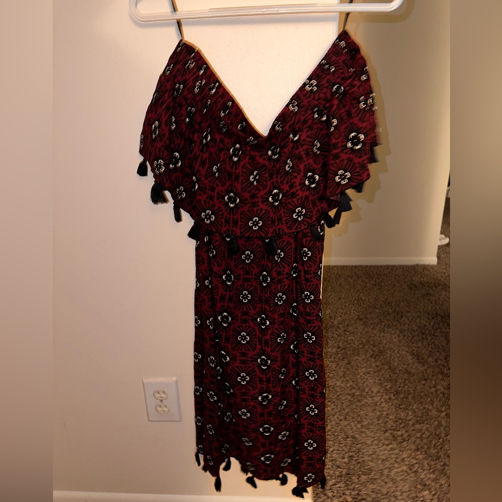 Women’s Patterned Off The Shoulder Mini Dress